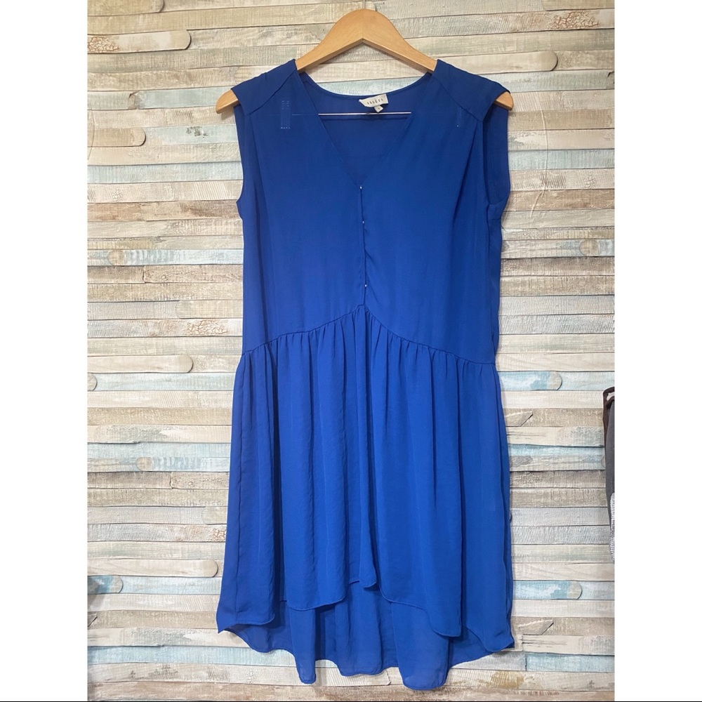 Sandro Blue Flutter Dress Size 1 Size Small